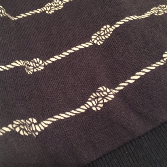 Navy sweater/sweatshirt with nautical rope design - Picture 2 of 4